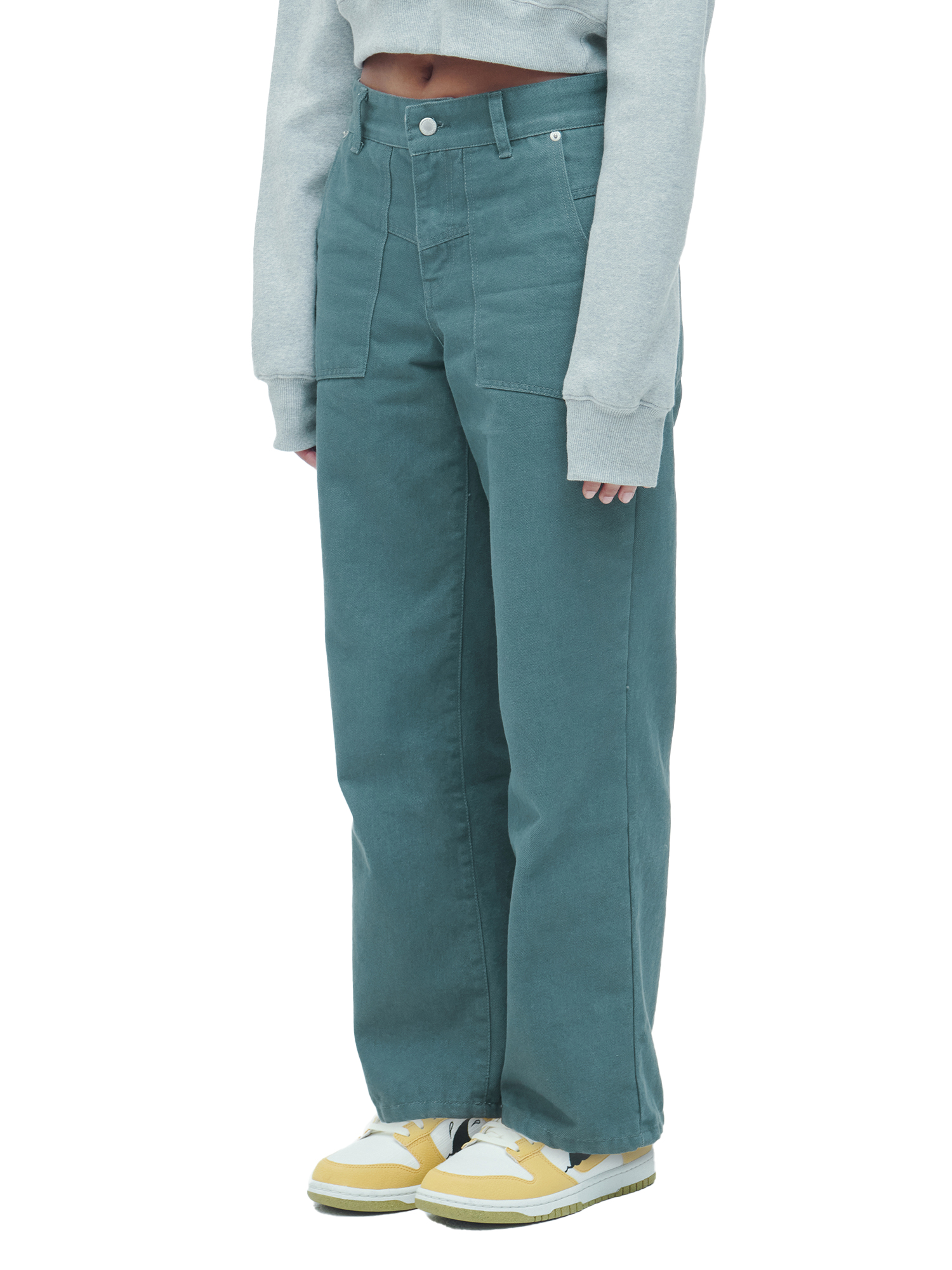 [DILETTANTISME] TURN UP LOGO BELT LOW RISE PANTS 7