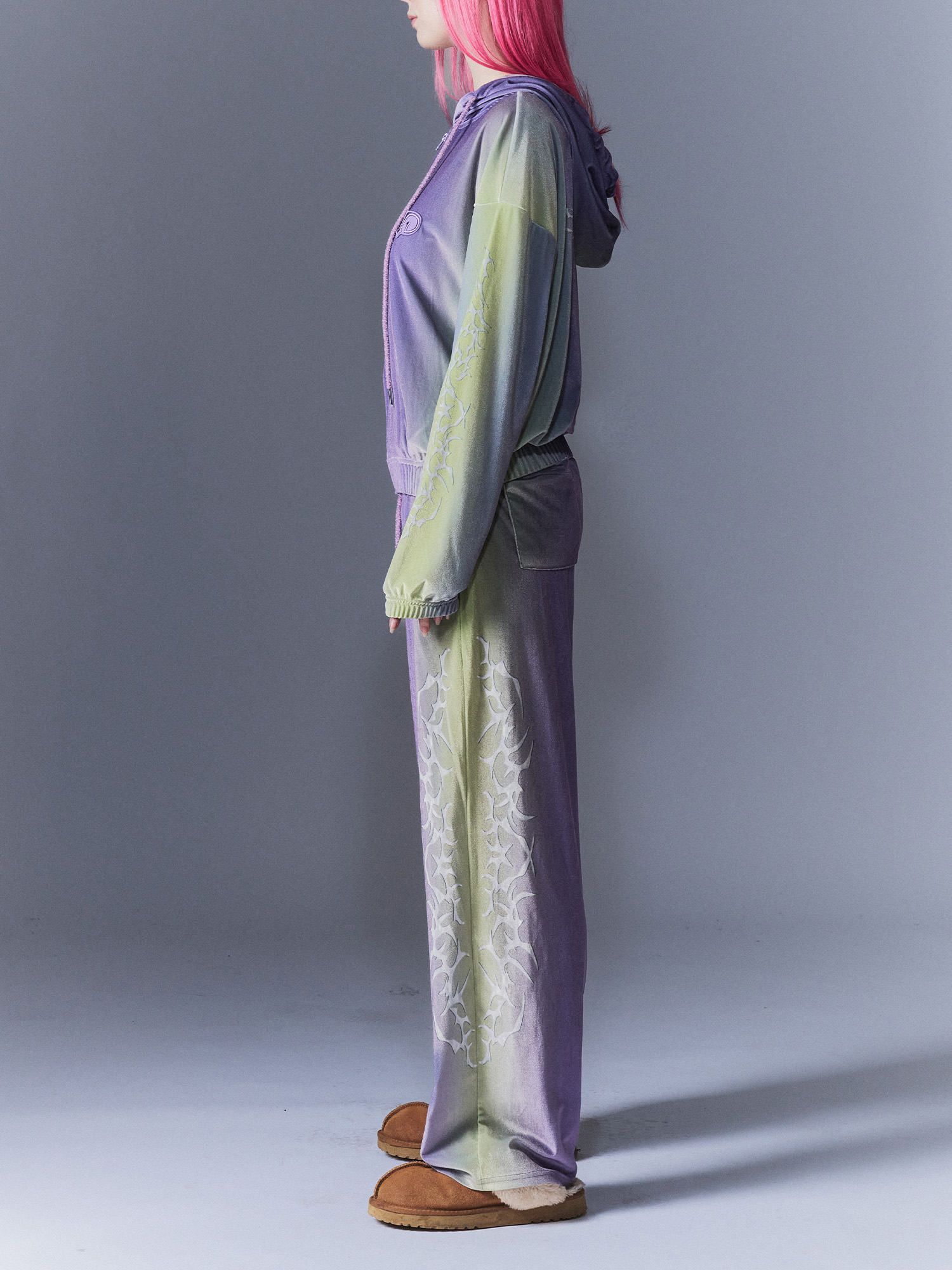 [DILETTANTISME] Tribal Velvet Hood&Pants Set 4