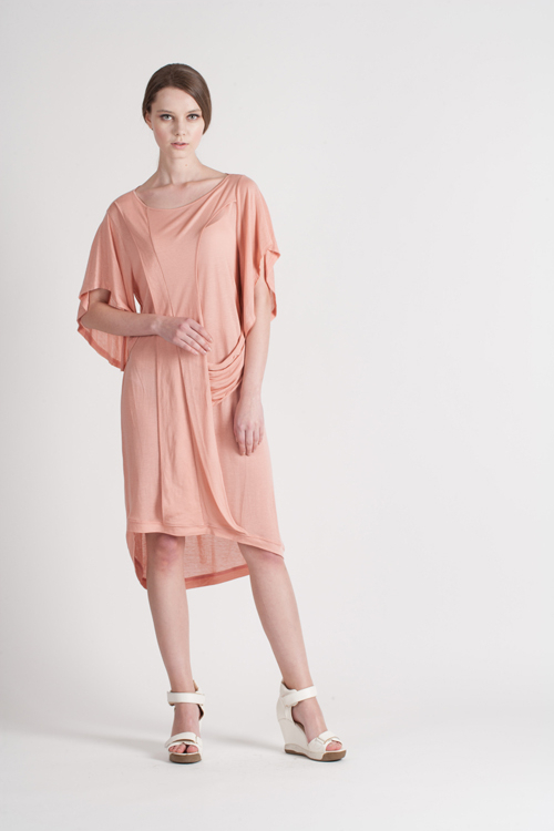 [FREAKS BY KIMTAHOON] Monica Kate Unsymmetrisch Tencel Dress_Pink 5