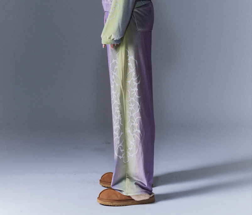 Tribal Velvet Pants-PURPLE 2