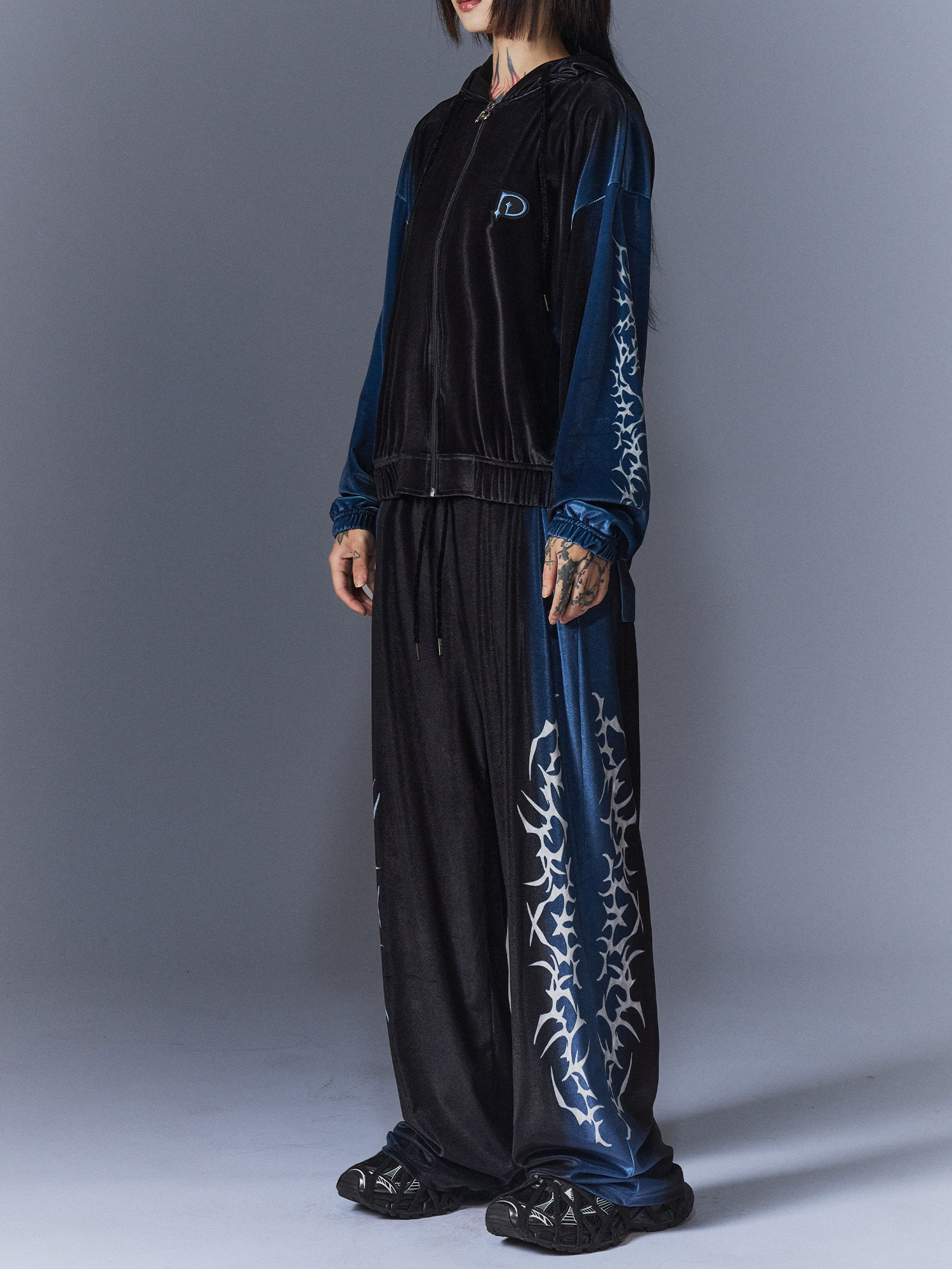 [DILETTANTISME] Tribal Velvet Hood&Pants Set 7