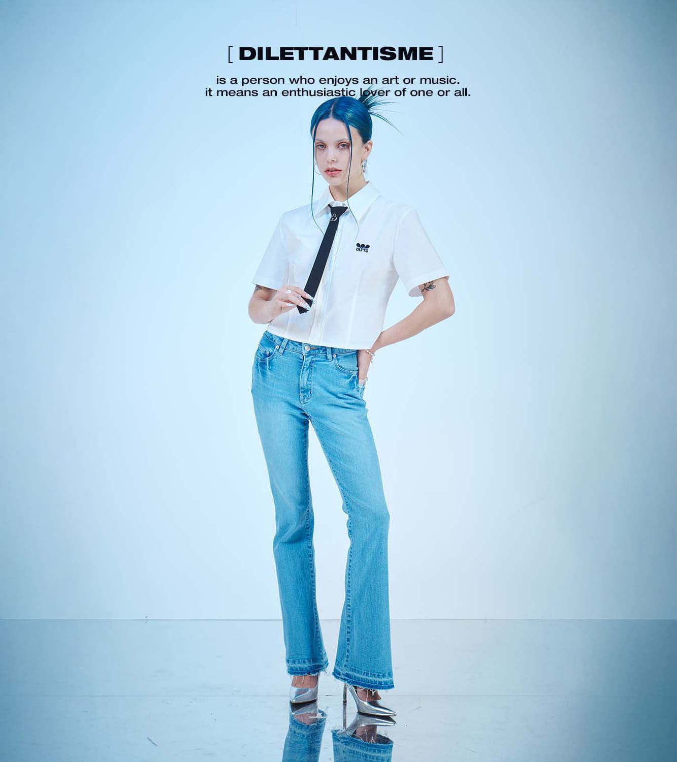 [DILETTANTISME] Light Washing Boots Cut Span Denim