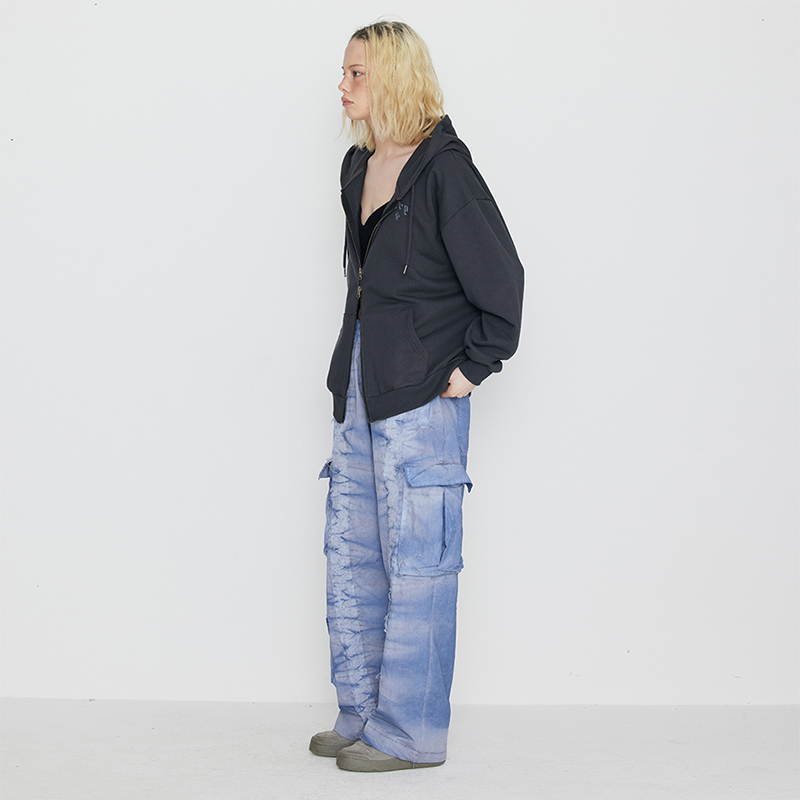 [SSERPE] DYEING CARGO BANDING   PANTS BLUE 6