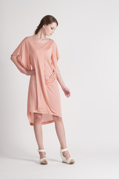 [FREAKS BY KIMTAHOON] Monica Kate Unsymmetrisch Tencel Dress_Pink 7