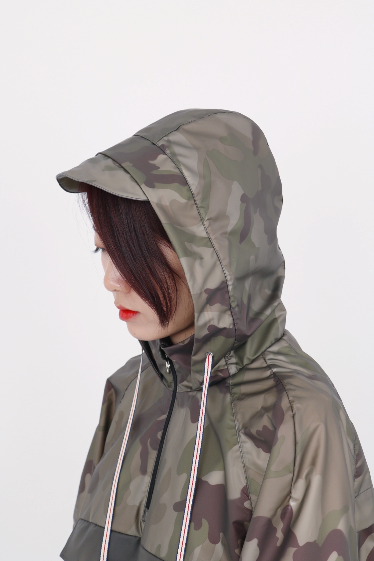 [BOHO] Rainwear long top White 5