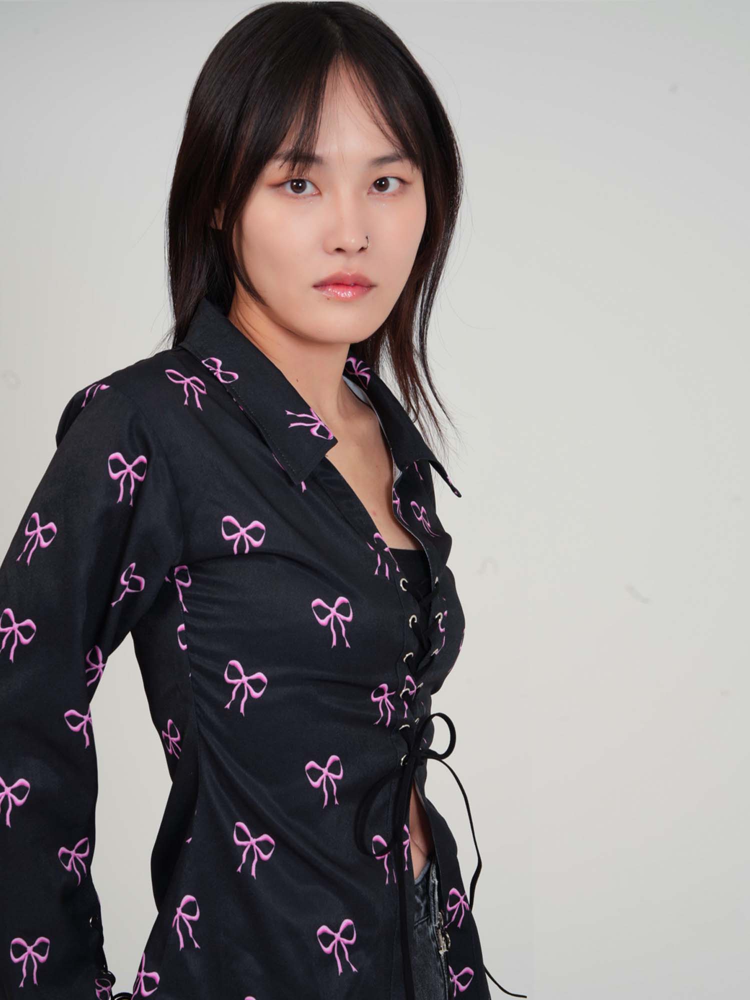 [DILETTANTISME] Ribbon Eyelet Shirt 2