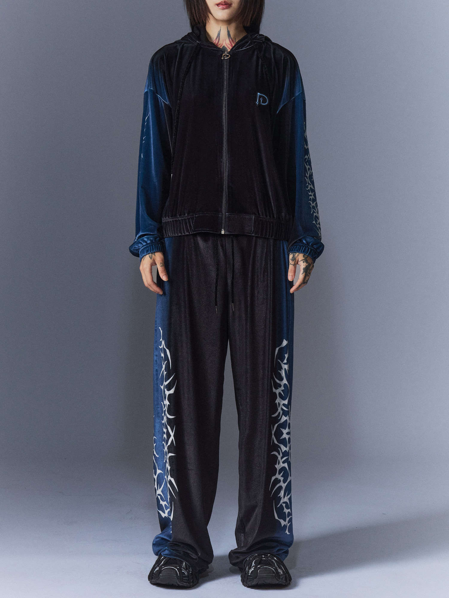 [DILETTANTISME] Tribal Velvet Hood&Pants Set 6