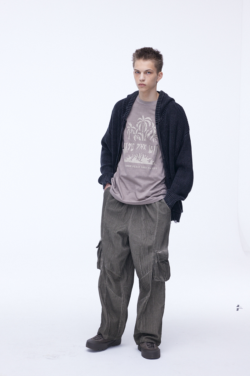 [SSERPE] DYEING CORDUROY CARGO   BANDING PANTS DIRTY BEIGE 2