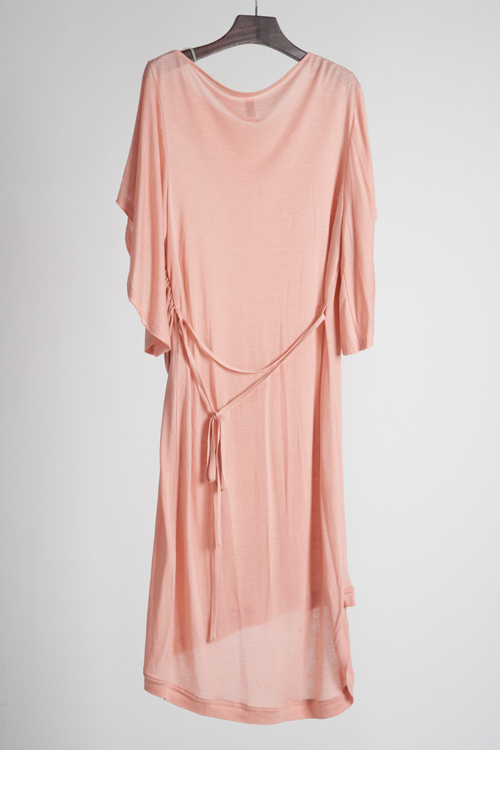 [FREAKS BY KIMTAHOON] Monica Kate Unsymmetrisch Tencel Dress_Pink 10