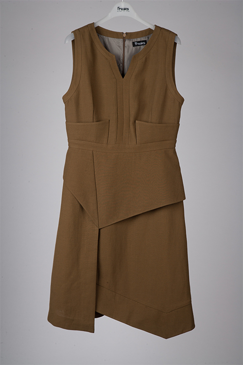 [FREAKS BY KIMTAEHOON] Summer Berghain No 3/7 Modern A-line Dress_Khaki 6