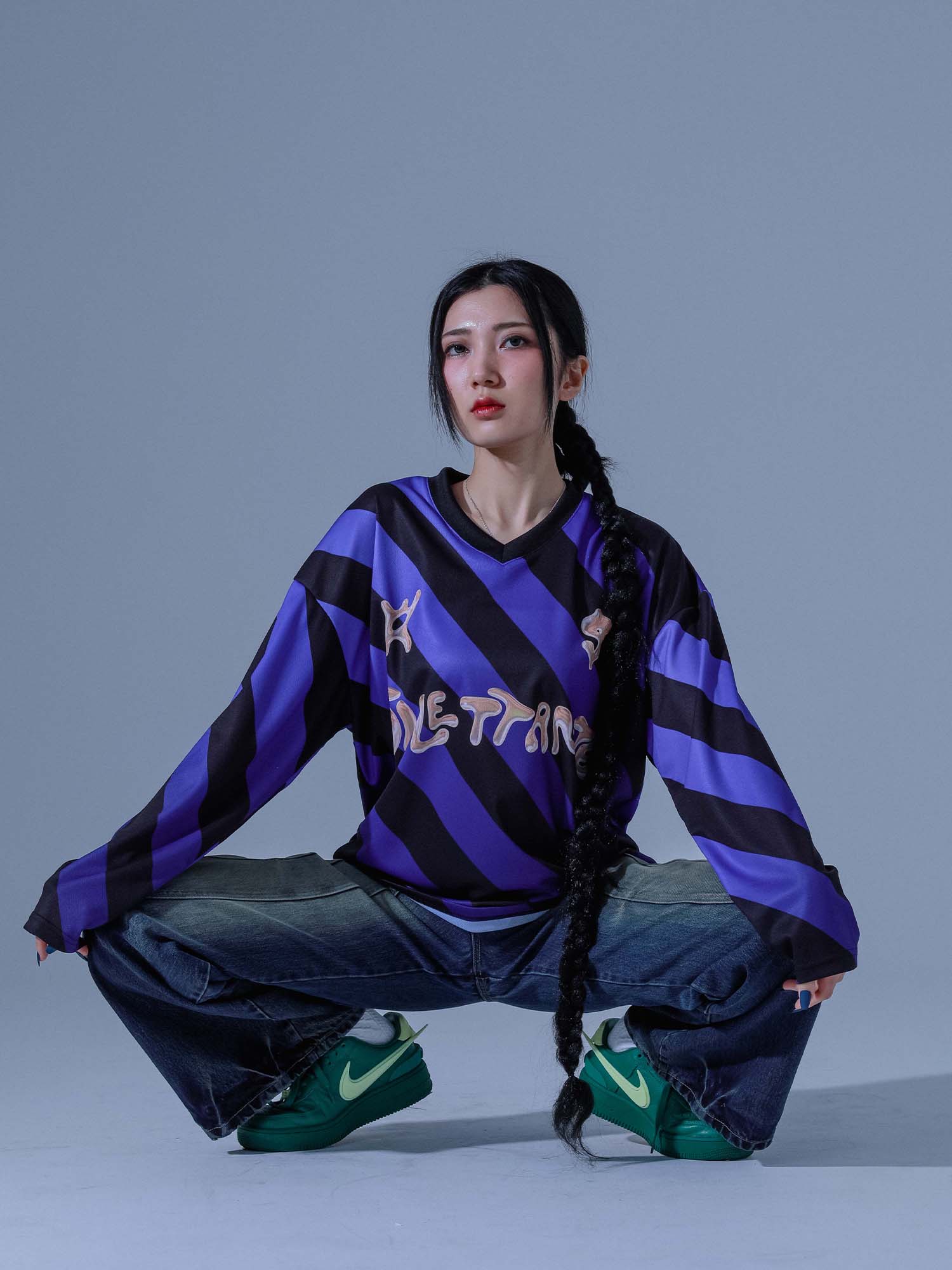[DILETTANTISME]  Stripe Football Jersey T-Shirts 5