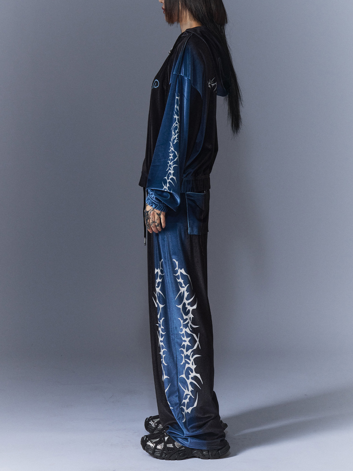 [DILETTANTISME] Tribal Velvet Hood&Pants Set 8