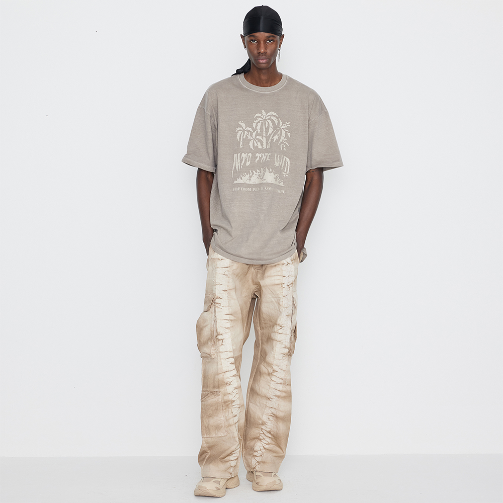 [SSERPE] DYEING CARGO BANDING PANTS BEIGE 2