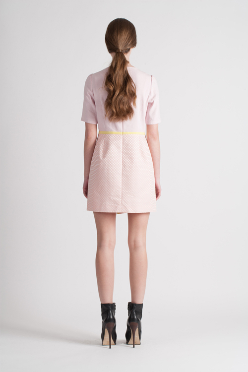[FREAKS BY KIMTAEHOON] Feldblume A-Structural Mini Dress_Baby Pink 4