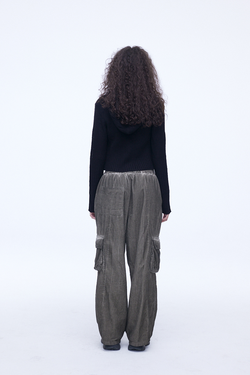 [SSERPE] DYEING CORDUROY CARGO   BANDING PANTS DIRTY BEIGE 7