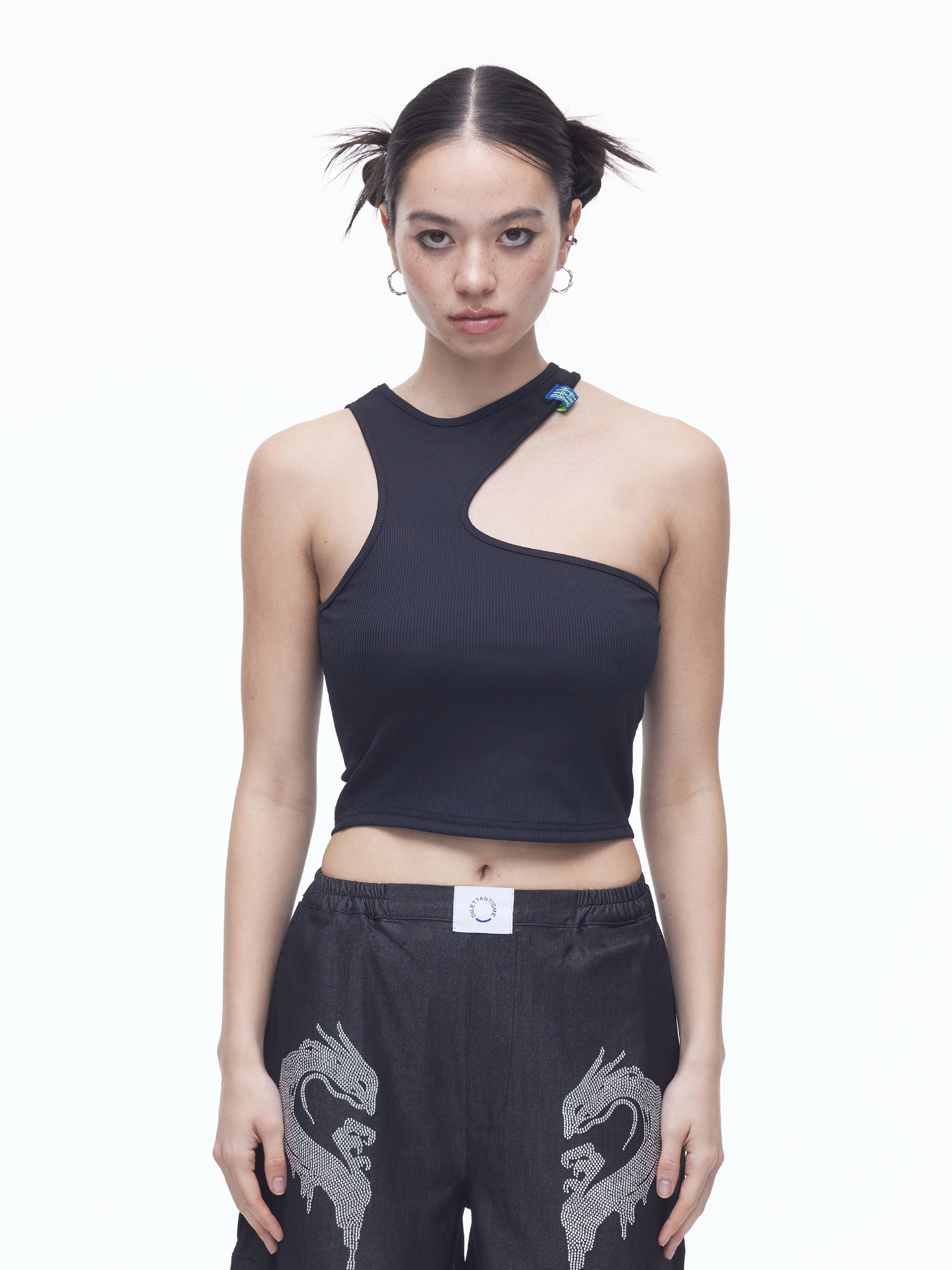 [DILETTANTISME]  Airly Cut-Out Sleeveless T-Shirts 4