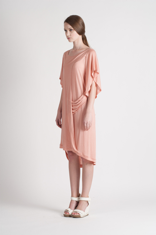 [FREAKS BY KIMTAHOON] Monica Kate Unsymmetrisch Tencel Dress_Pink 2
