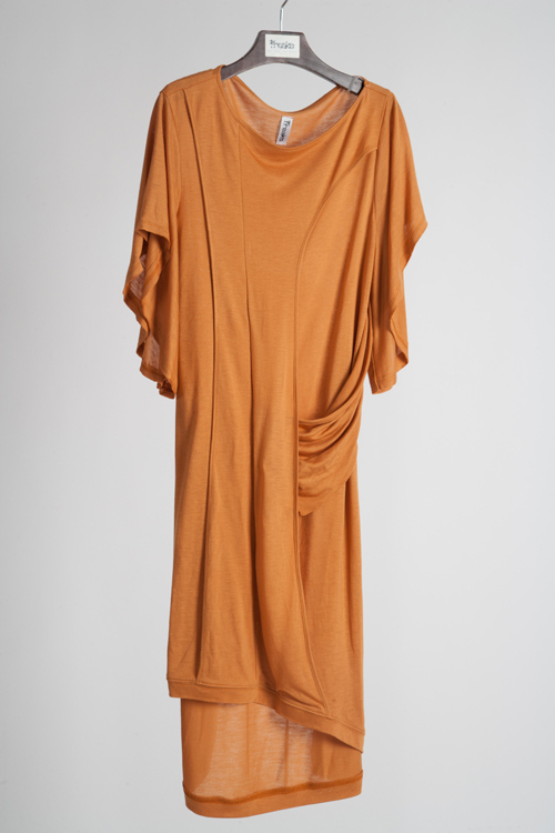 [FREAKS BY KIMTAEHOON] Monica Kate Unsymmetrisch Tencel Dress_Burnt Orange 8