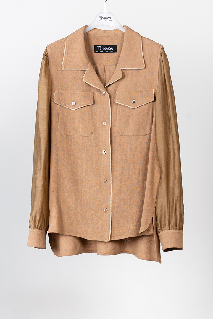 [FREAKS BY KIMTAEHOON] Linen Piping Summer Blouse 9