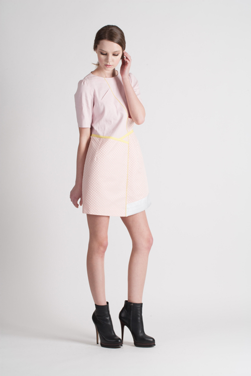 [FREAKS BY KIMTAEHOON] Feldblume A-Structural Mini Dress_Baby Pink 6