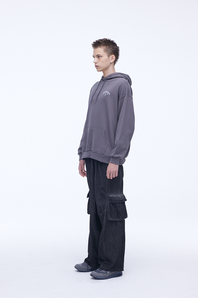 [SSERPE] DYEING CORDUROY CARGO   BANDING PANTS DIRTY BLACK 5