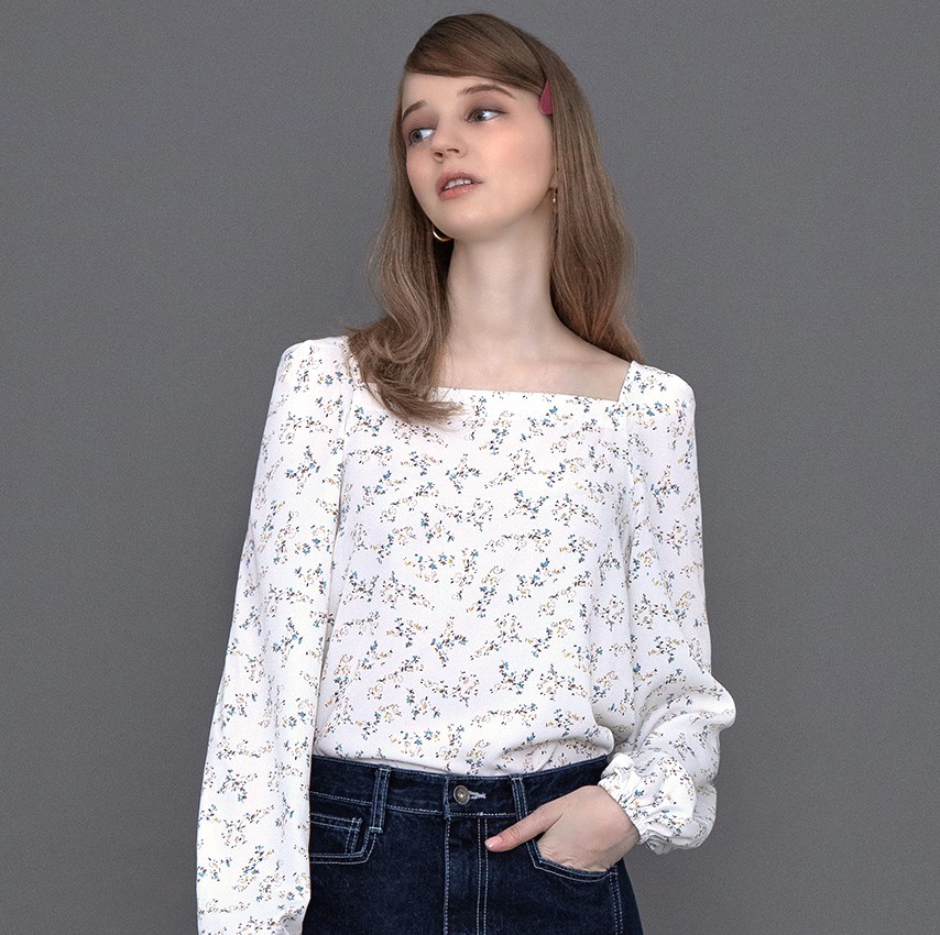 [DE PERI MERA] Rina Squared Neck Blouse 3