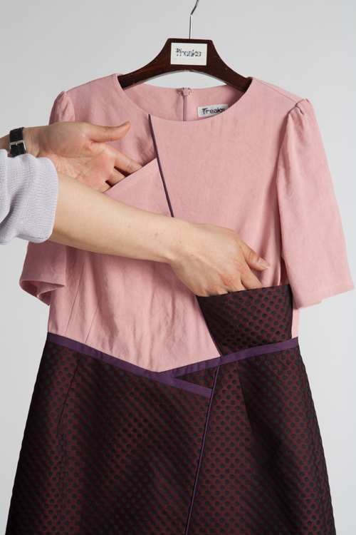 [FREAKS BY KIMTAEHOON] Feldblume A-Structural Mini Dress_Wine 8