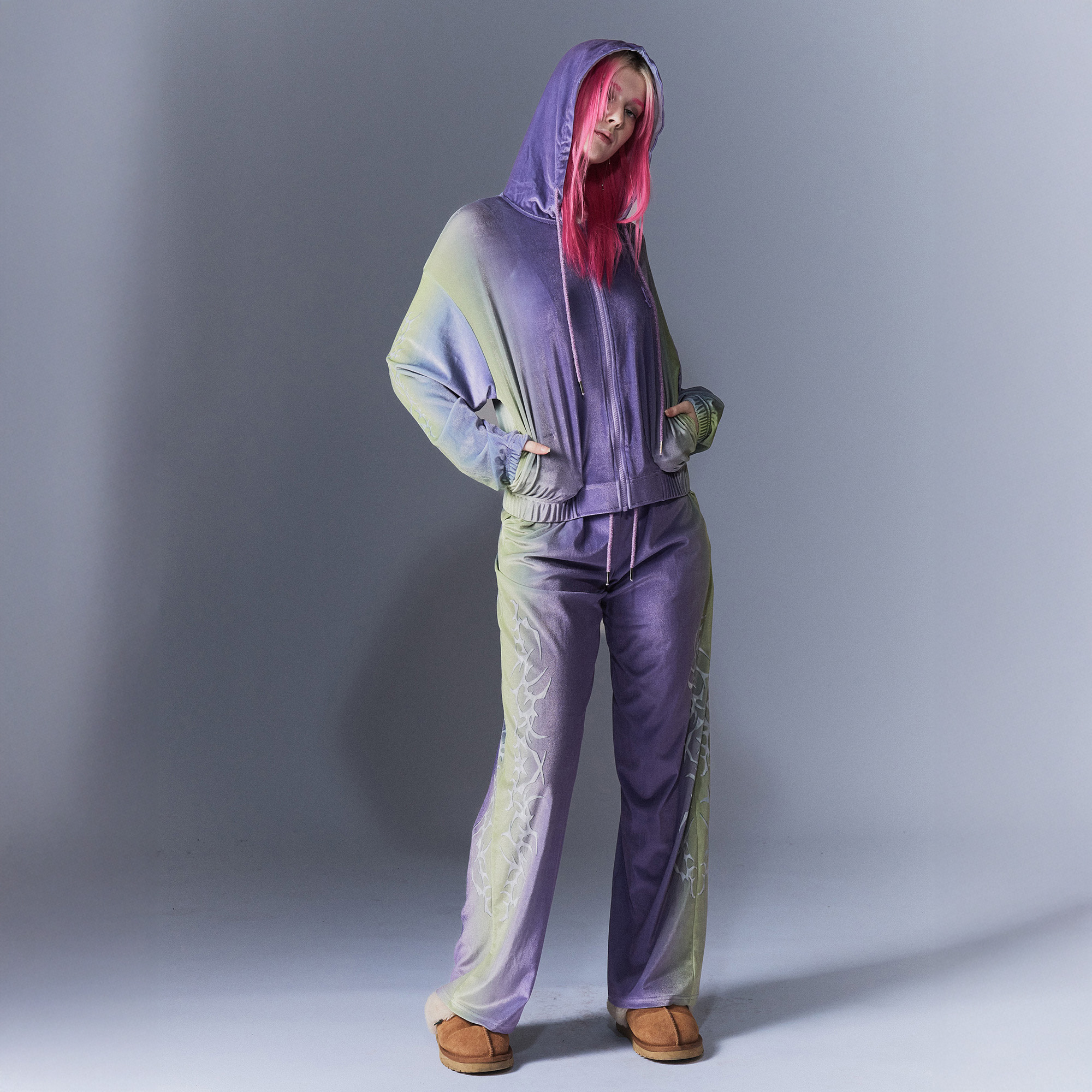 Tribal Velvet Pants-PURPLE 5