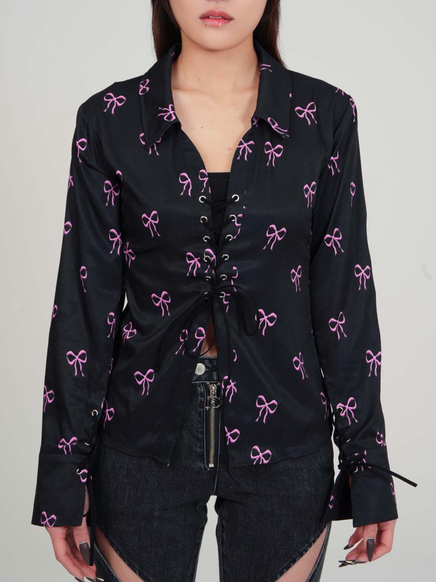 [DILETTANTISME] Ribbon Eyelet Shirt 3
