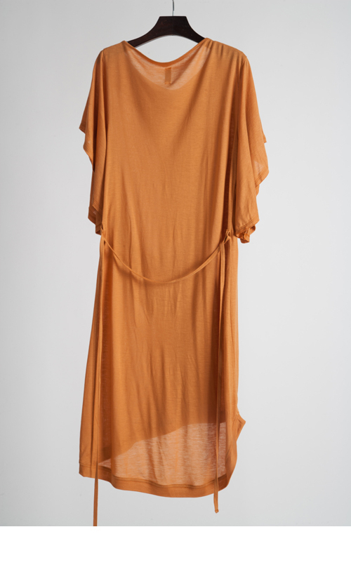 [FREAKS BY KIMTAEHOON] Monica Kate Unsymmetrisch Tencel Dress_Burnt Orange 9