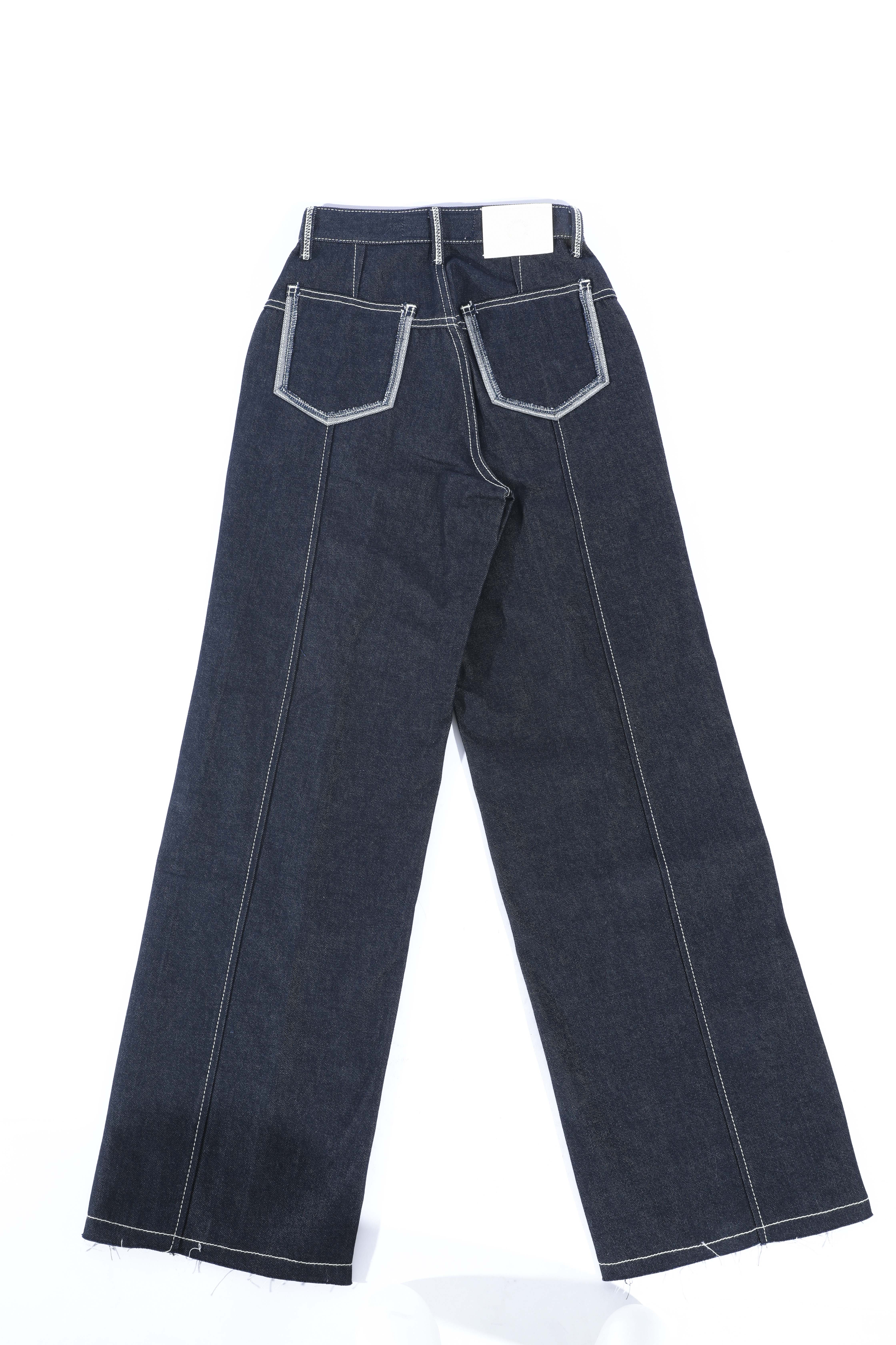 [DILETTANTISME] OVERLOCK PLEATS WIDE DENIM 7