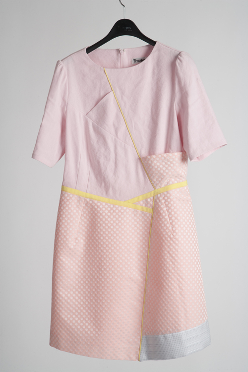 [FREAKS BY KIMTAEHOON] Feldblume A-Structural Mini Dress_Baby Pink 8