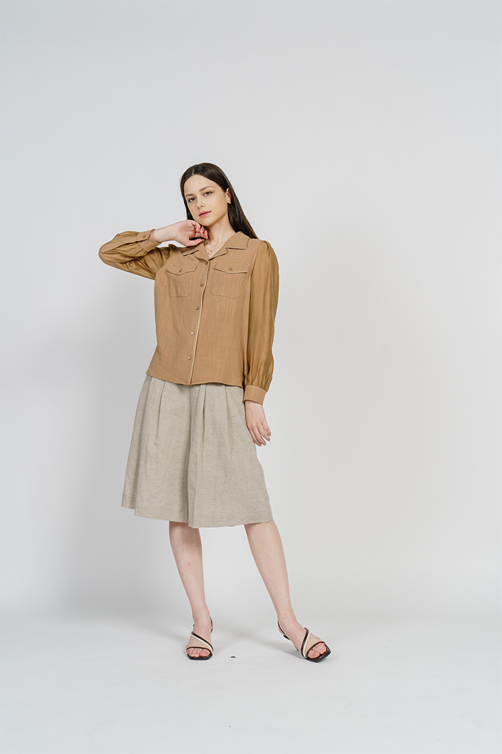 [FREAKS BY KIMTAEHOON] Linen Piping Summer Blouse 7