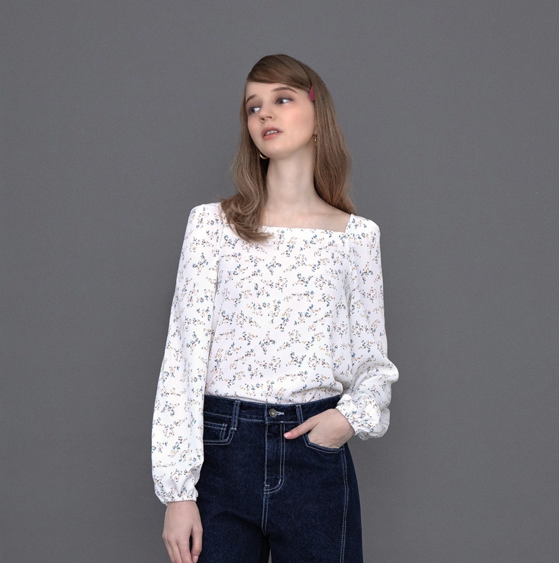 [DE PERI MERA] Rina Squared Neck Blouse 6