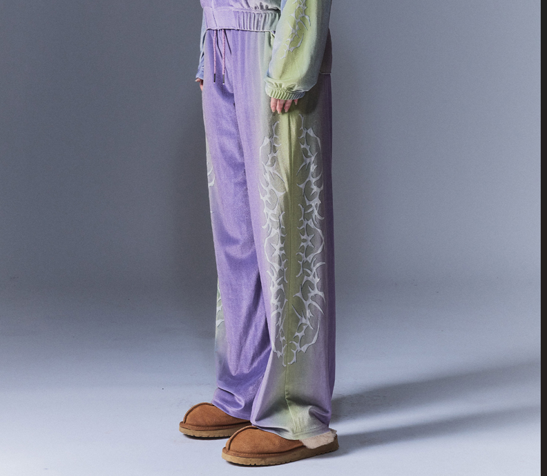 Tribal Velvet Pants-PURPLE 3