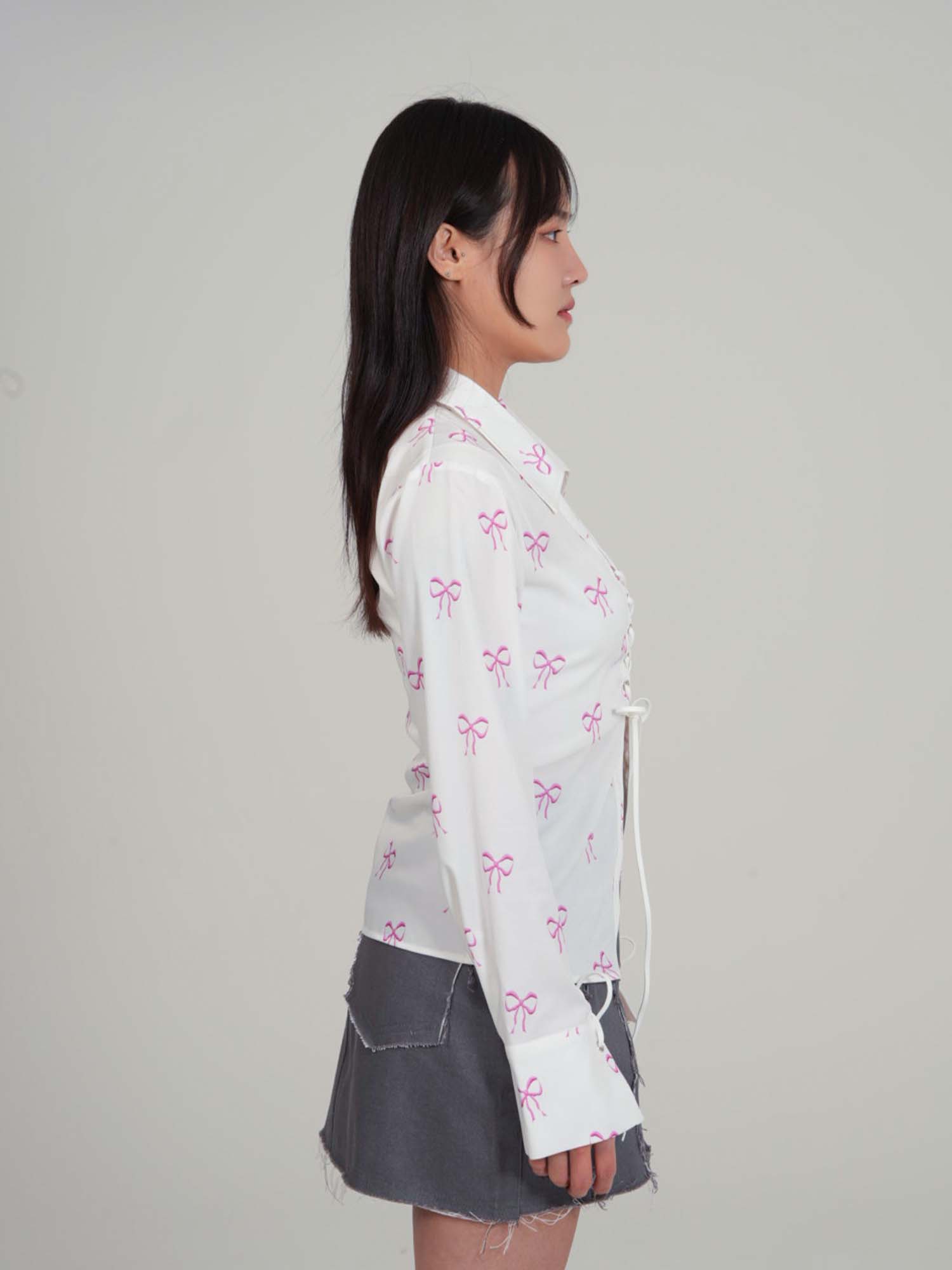 [DILETTANTISME] Ribbon Eyelet Shirt 5