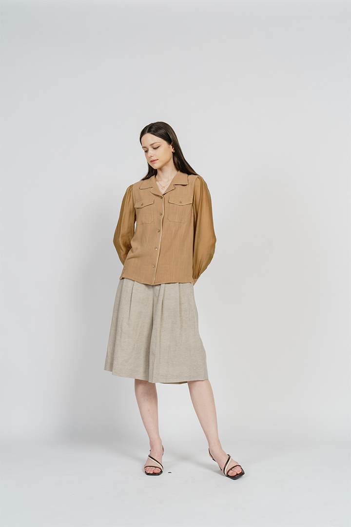 [FREAKS BY KIMTAEHOON] Linen Piping Summer Blouse 8