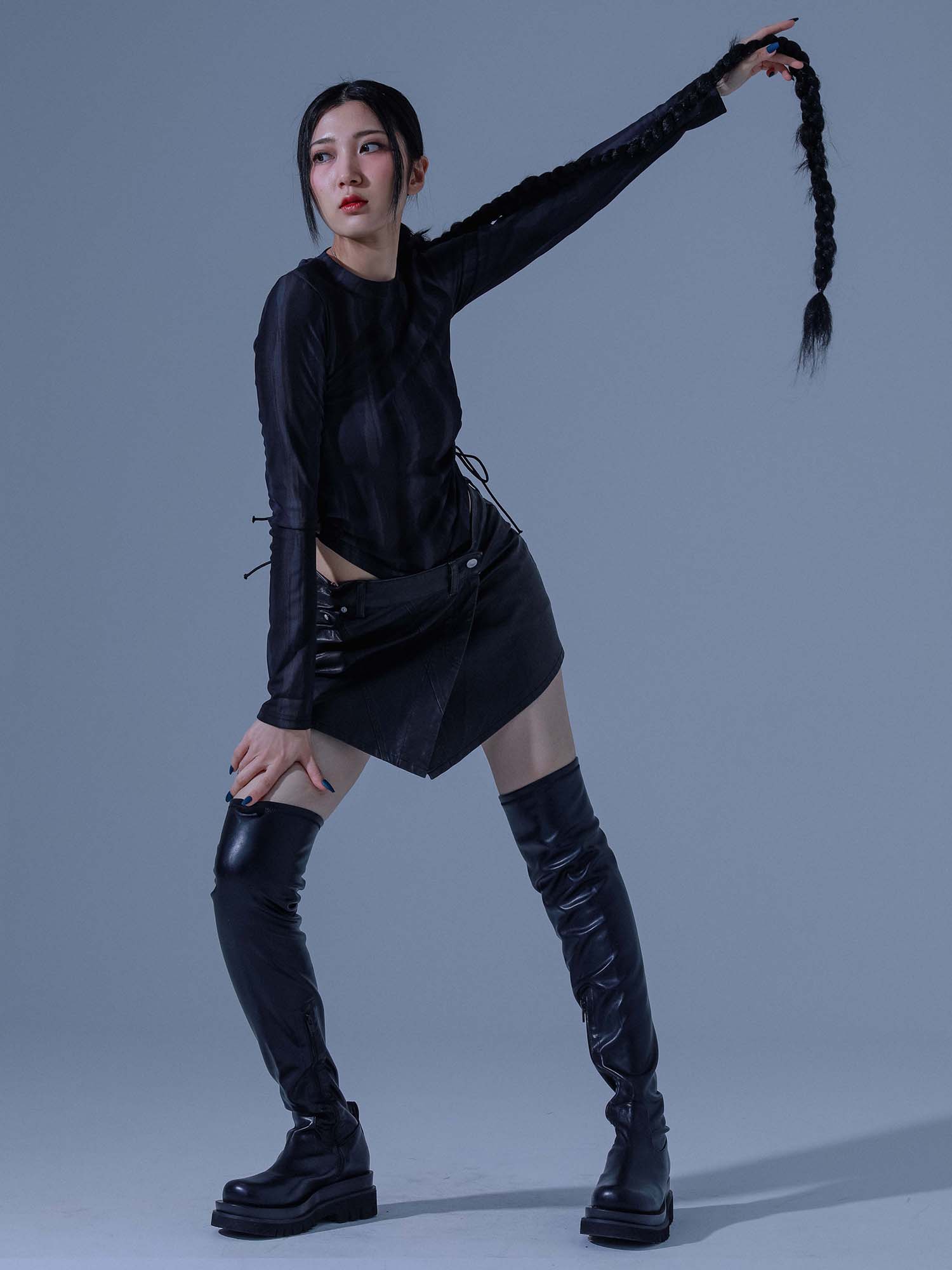 [DILETTANTISME] Marble Shirring String T-Shirts 2