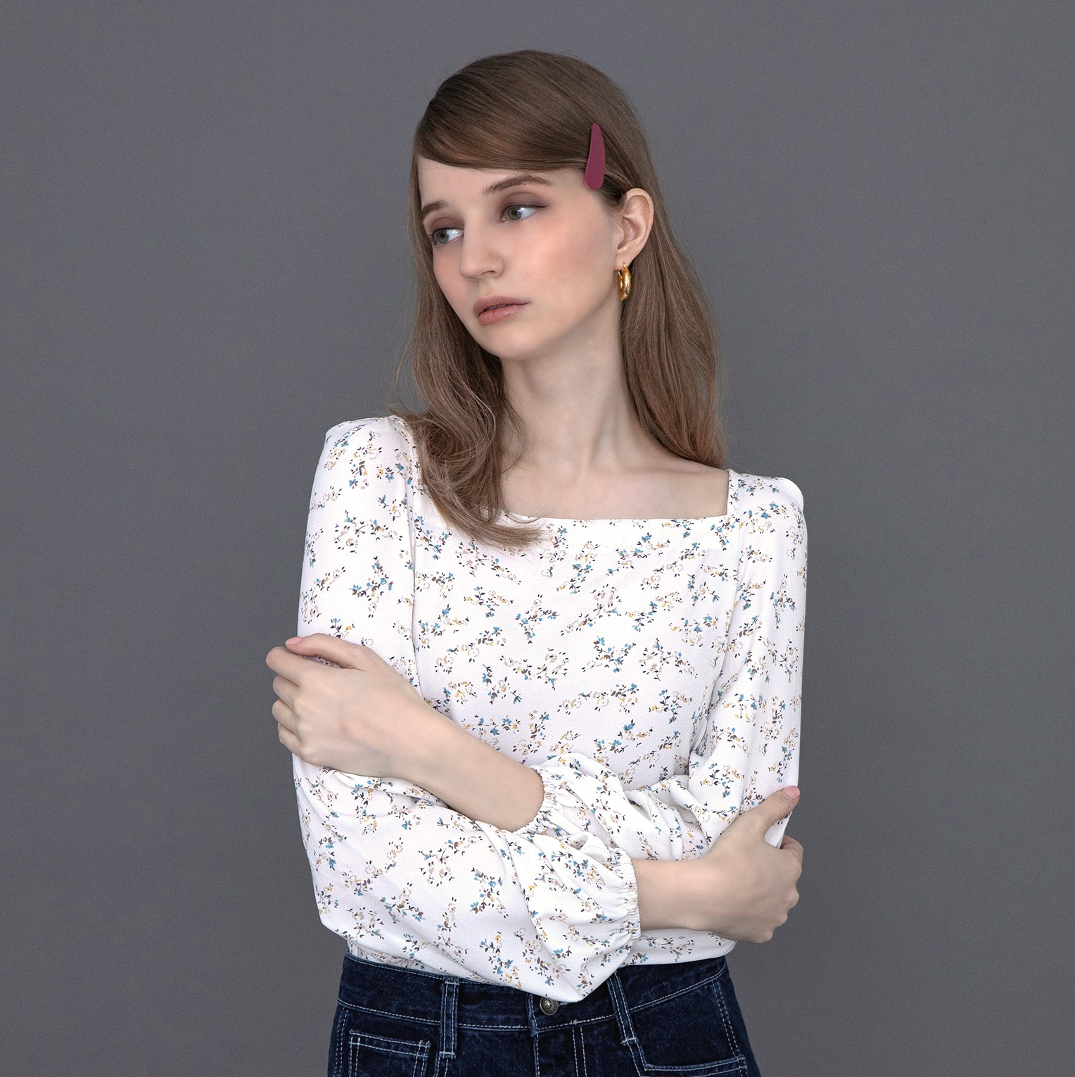 [DE PERI MERA] Rina Squared Neck Blouse 2