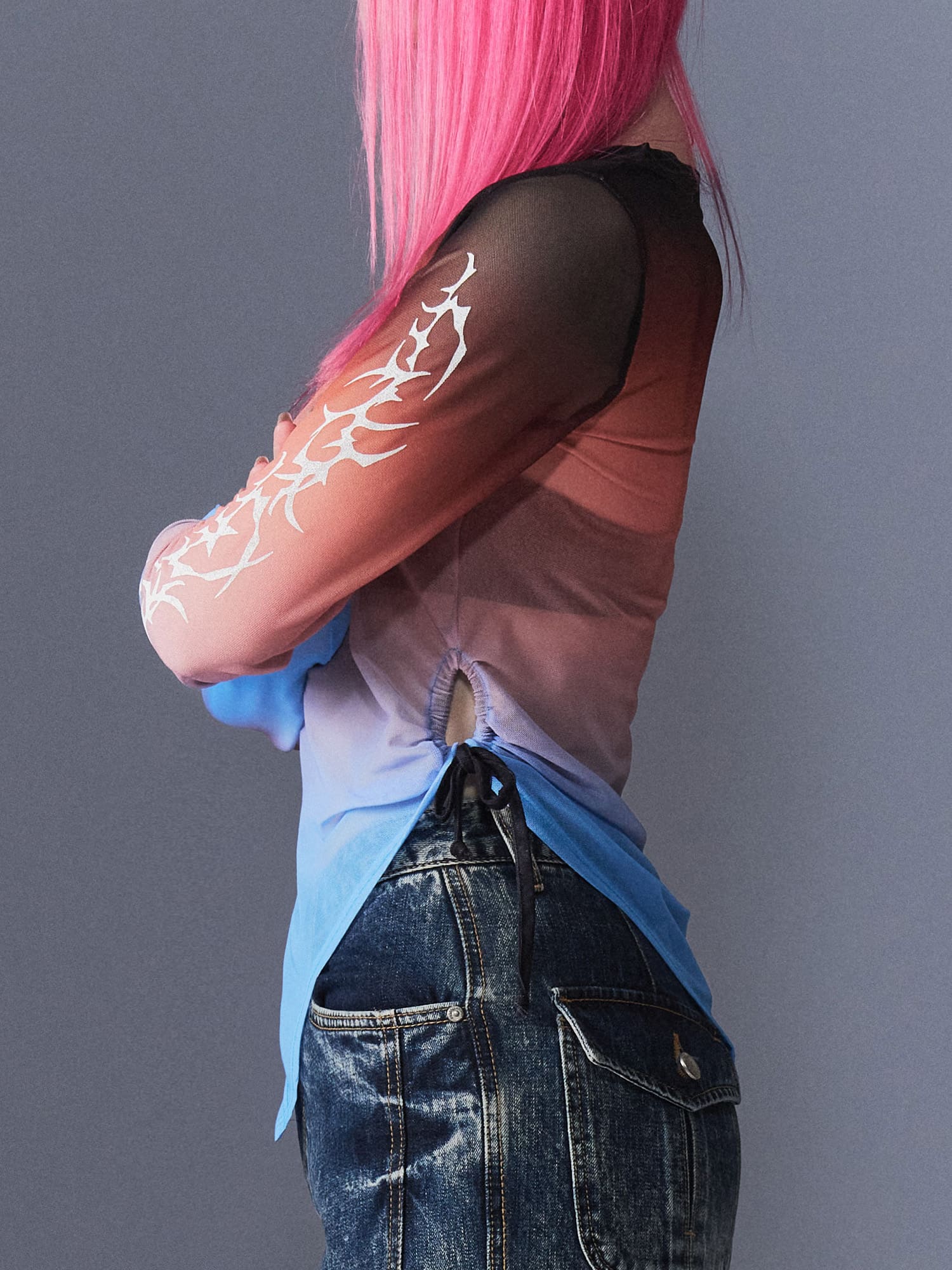 [DILETTANTISME] Sunset Mesh Tribal T-Shirts 3