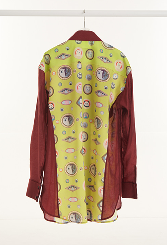 [FREAKS BY KIMTAEHOON] Unisex Frill Long Blouse + Mini-Shirtdress _YELLOW GREEN 6