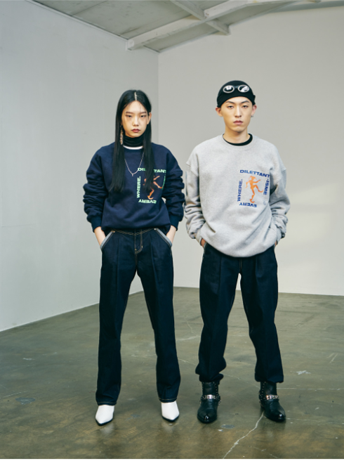 [DILETTANTISME] UNISEX ONE-TUCK SEMI BAGGY RAW DENIM 2