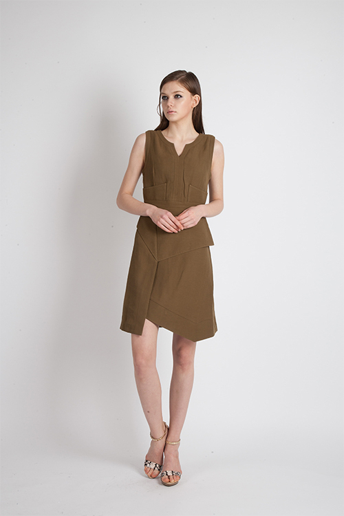 [FREAKS BY KIMTAEHOON] Summer Berghain No 3/7 Modern A-line Dress_Khaki 4