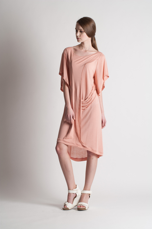 [FREAKS BY KIMTAHOON] Monica Kate Unsymmetrisch Tencel Dress_Pink 8