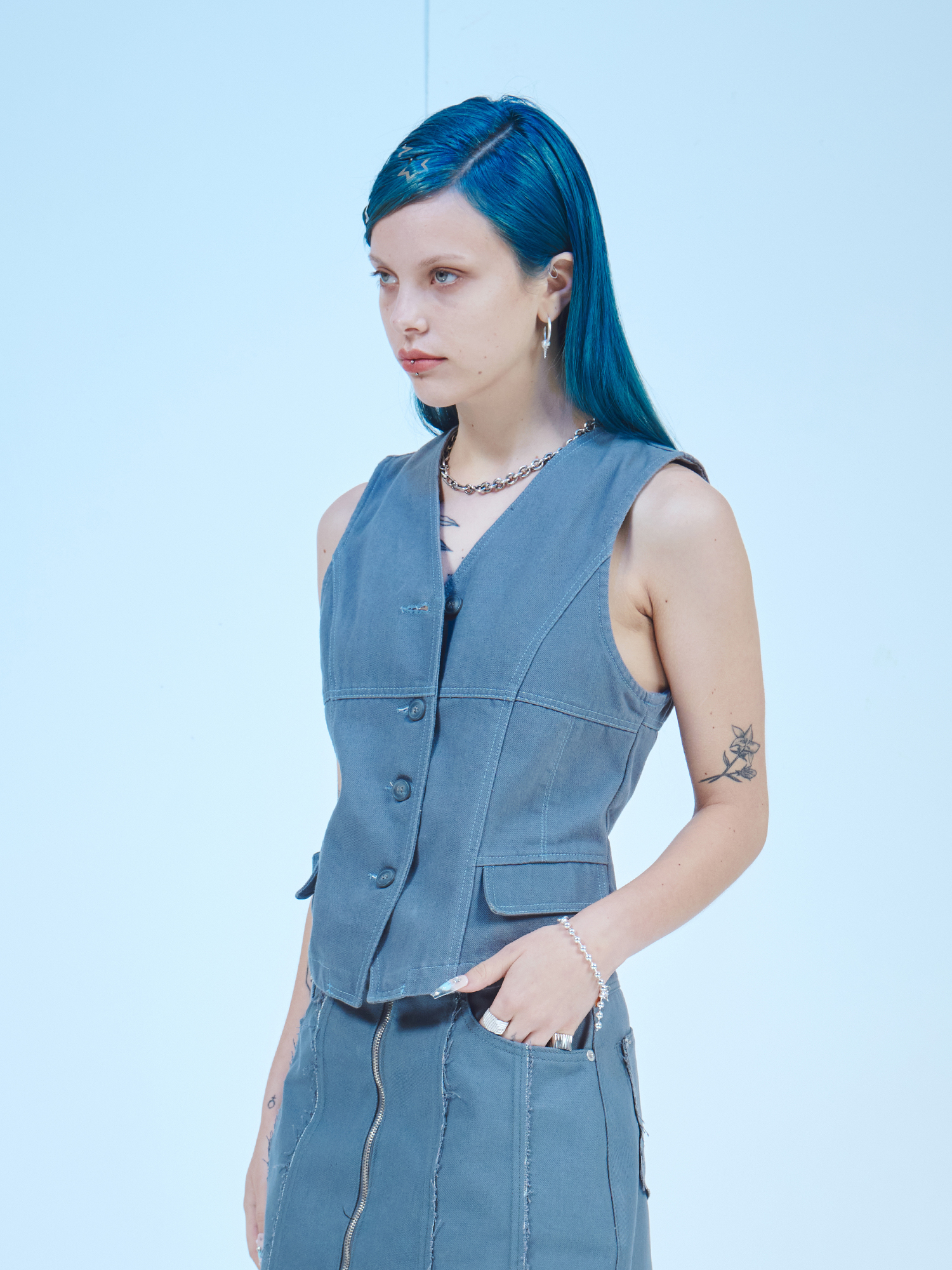 [DILETTANTISME] Grey Denim Vest 3