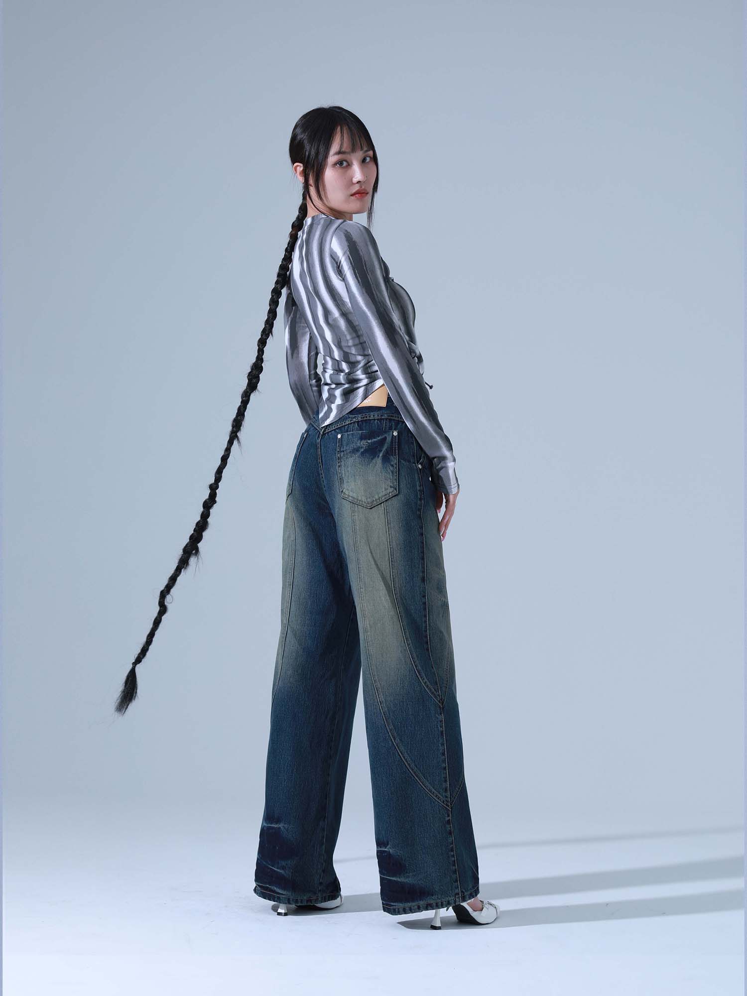 [DILETTANTISME] Marble Shirring String T-Shirts 4