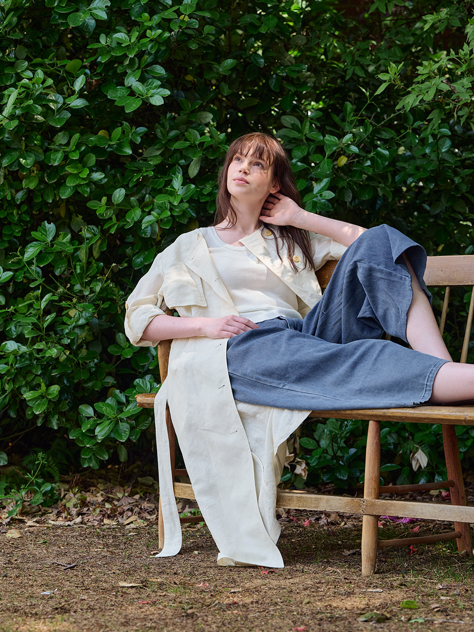 [FREAKS BY KIMTAEHOON] Hot Summer Linen Blending High-Waisted Trench Dress_WHISPER WHITE 6