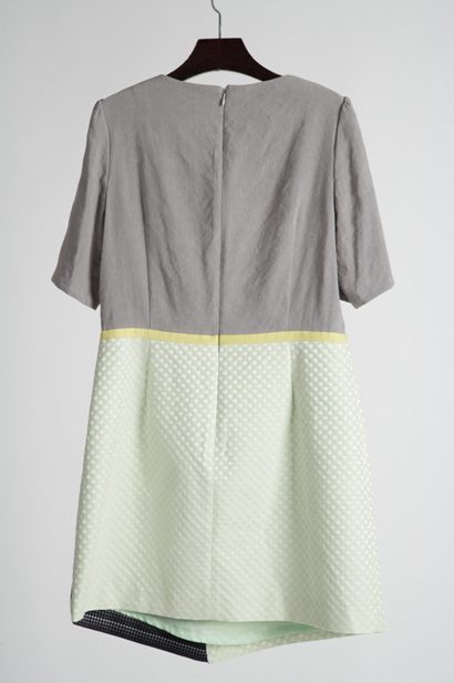 [FREAKS BY KIMTAEHOON] Feldblume A-structural Mini Dress_Yellow Green 10