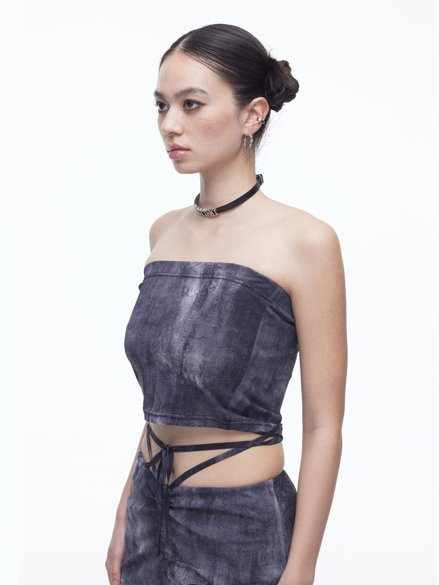 Denim Mesh Top-BLK 5