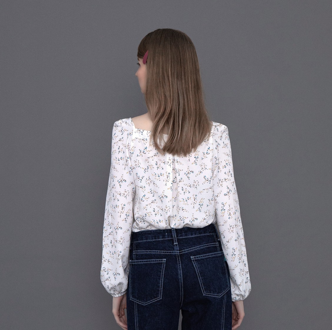[DE PERI MERA] Rina Squared Neck Blouse 5